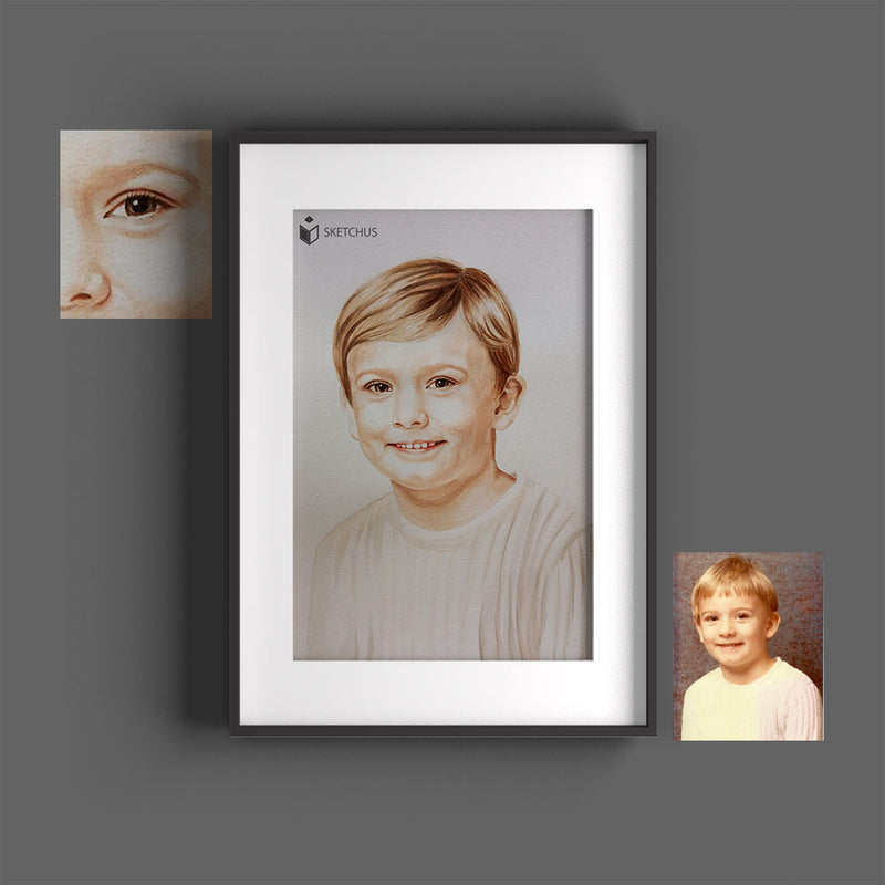 Aquarell Portrait Bild Künstler Aquarellmalerei Gesicht Abstrakt Moderne Gemälde Foto als Aquarelle Portrait malen lassen